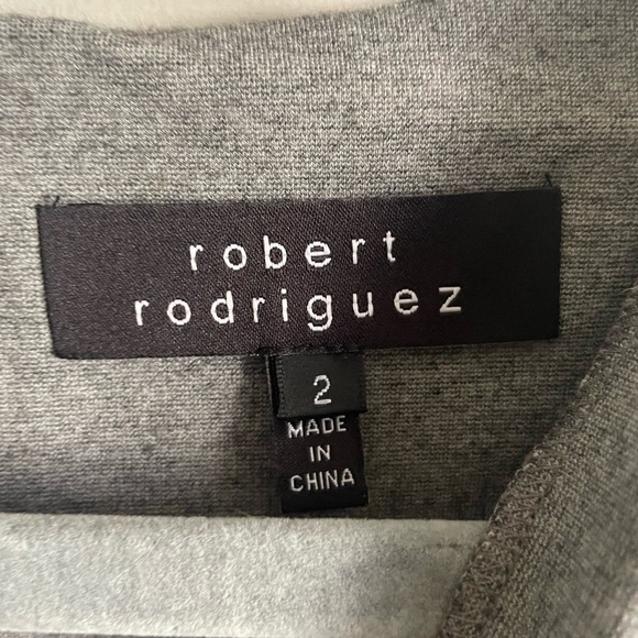 Robert Rodriguez Long Sleeve Gathered Waist Gray Dress.Pre-Owned. - Picture 4 of 6